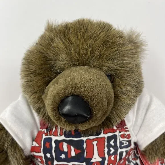 Build-A-Bear Chubby Cubby Vintage Plush‎ Teddy Pinafore Dress Shoes Has Orig Tag - Picture 3 of 15